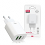 Nabíječka XO L85C QuickCharge s 2x USB výstupem 2.4A/12W white - 