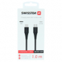 Nabíjecí kabel Swissten FastCharge 3A microUSB / USB-C black 1m