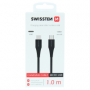 Datový kabel Swissten FastCharge 3A microUSB / USB-C black 1m