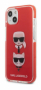 Karl Lagerfeld pouzdro TPE Karl and Choupette Heads red pro Apple iPhone 13 mini