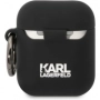 Karl Lagerfeld pouzdro Karl Lagerfeld and Choupette silikonové pro Apple AirPods, AirPods 2 black - 