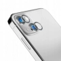 ochranné tvrzené sklo na sklíčko kamery s kovovým rámečkem 3mK pro Apple iPhone 14 Plus, 2ks