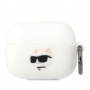 Karl Lagerfeld pouzdro 3D Logo NFT Choupette Head silikonové pro Apple AirPods Pro white