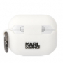 Karl Lagerfeld pouzdro 3D Logo NFT Choupette Head silikonové pro Apple AirPods Pro (1. gen.) 2019 white - 