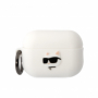 Karl Lagerfeld pouzdro 3D Logo NFT Choupette Head silikonové pro Apple AirPods Pro 2 white