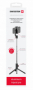 Swissten Bluetooth selfie tyč Aluminum Tripod Pro s dálkovým ovládáním černá - 
