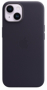 Originální pouzdro Apple Leather Case s MagSafe pro Apple iPhone 14 dark purple