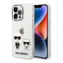 Karl Lagerfeld pouzdro PC/TPU Ikonik Karl & Choupette transparent pro Apple iPhone 14 Pro Max - 