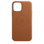 originální pouzdro Apple Leather Case s Magsafe pro Apple iPhone 12 mini - brown - 