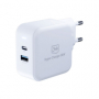nabíječka 3mk Hyper Charger 68W s výstupem USB-C PD3.0 a USB-A QC3.0 50W+18W white