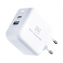 nabíječka 3mk Hyper Charger 68W s výstupem USB-C PD3.0 a USB-A QC3.0 50W+18W white - 