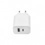 Nabíječka Maxlife MXTC-06 PD3.0/QC4.0 s USB a USB-C výstupem 20W white - 