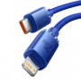 datový kabel Baseus Crystal Shine USB-C/Lightning FastCharge 3A 20W modrá 2m - 