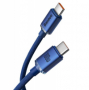 datový kabel Baseus Crystal Shine FastCharge USB-C 5A 100W modrá 2m - 
