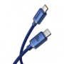 datový kabel Baseus Crystal Shine USB-C/USB-C FastCharge 5A 100W modrá 2m - 