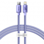 datový kabel Baseus Crystal Shine USB-C/Lightning FastCharge 20W violet 1,2m