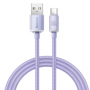 datový kabel Baseus Crystal Shine USB-C FastCharge 5A 100W violet 1,2m