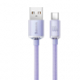 datový kabel Baseus Crystal Shine USB-C FastCharge 5A 100W violet 1,2m - 