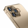 ochranné tvrzené sklo na sklíčko kamery s kovovým rámečkem 3mK Gold pro Apple iPhone 15 Pro, iPhone 15 Pro Max, 3ks