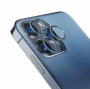 ochranné tvrzené sklo na sklíčko kamery s kovovým rámečkem 3mK Blue pro Apple iPhone 15 Pro, iPhone 15 Pro Max, 3ks
