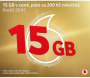 Vodafone SIM Předplacená karta 30 Zlatá karta 15GB + 50 Kč kredit