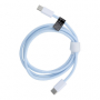 opletený datový kabel Jekod Power Delivery 3A USB-C/USB-C 60W blue 2m - 
