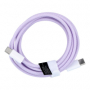 opletený datový kabel Jekod Power Delivery 3A USB-C/USB-C 60W purple 2m - 