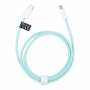 opletený datový kabel Jekod Power Delivery 3A USB-C/USB-C 60W green 2m - 