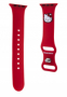výměnný silikonový pásek Hello Kitty Liquid Head Logo red pro Apple Watch 38, 40mm