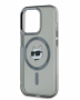 Karl Lagerfeld pouzdro IML Choupette Head Metal Frame MagSafe black pro Apple iPhone 15 Pro Max