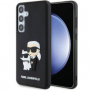Karl Lagerfeld pouzdro Rubber Karl and Choupette black pro Samsung S921B Galaxy S24