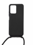 Pouzdro Jekod Silicone Case se šňůrkou na krk pro Xiaomi Redmi Note 12 5G black - 