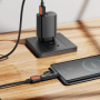 HOCO USB-C / USB-C adaptér UA32 s displejem černá - 