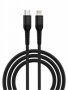 opletený datový kabel Devia EC646 USB-C / Lightning PD 27W 3A 1m black