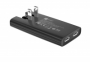 cestovní nabíječka ER POWER Dual GaN Travel Slim Charge black s výstupem 2x USB-C / USB-C 67W - 