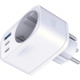 3mk nabíječka Hyper Comfort GaN Charger 30W se síťovou zásuvkou, výstupem USB-C PD3.0 a USB-A QC3.0 bílá - 