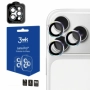 ochranné tvrzené sklo na sklíčko kamery s kovovým rámečkem 3mK pro Apple iPhone 17 Pro, iPhone 17 Pro Max duhová, 3ks