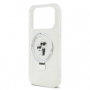 Karl Lagerfeld pouzdro Ringstand Karl and Choupette MagSafe pro Apple iPhone 17 Pro transparentní - 