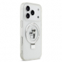 Karl Lagerfeld pouzdro Ringstand Karl and Choupette MagSafe pro Apple iPhone 17 Pro transparentní - 