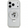 Karl Lagerfeld pouzdro Ringstand Karl and Choupette MagSafe pro Apple iPhone 17 Pro transparentní - 