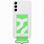 originální pouzdro Samsung Silicone Cover with Strap pro Samsung S906B Galaxy S22 Plus 5G bílá