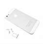 housing - kryt baterie včetně sklíček kamery Apple iPhone 5 stříbrná